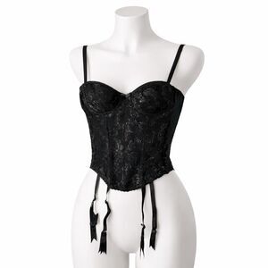 VTG Romantics Lace Boned Corset Bustier Top Sz M Sexy Gothic Lingerie Whimsigoth